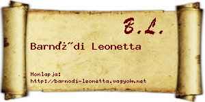 Barnódi Leonetta névjegykártya